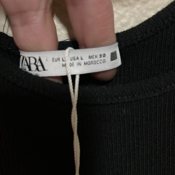 Zara ribbed cut out bodysuit nwt size L - Picture 3 of 5